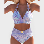 Seksualus bikinis su margintu liemenėliu
