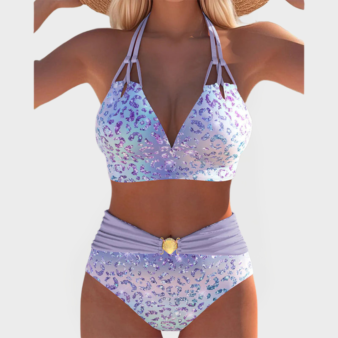 Seksualus bikinis su margintu liemenėliu