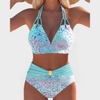 Seksualus bikinis su margintu liemenėliu