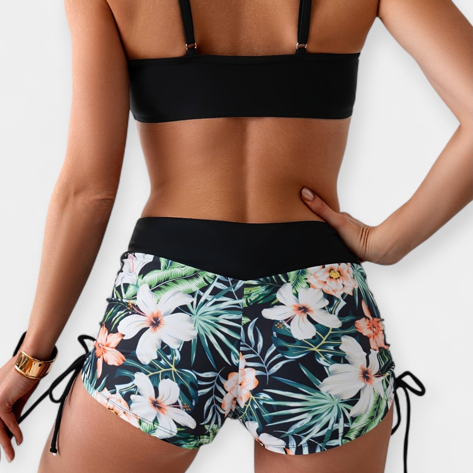 Aukštos Talijos Bikini su Tropiniais Raštais