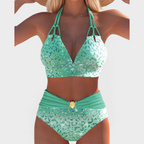 Seksualus bikinis su margintu liemenėliu