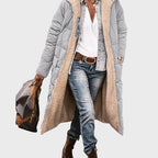 Žiema - Elegantiška ir šilta dvipusė moteriška parka