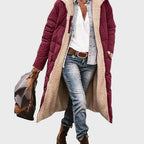 Žiema - Elegantiška ir šilta dvipusė moteriška parka