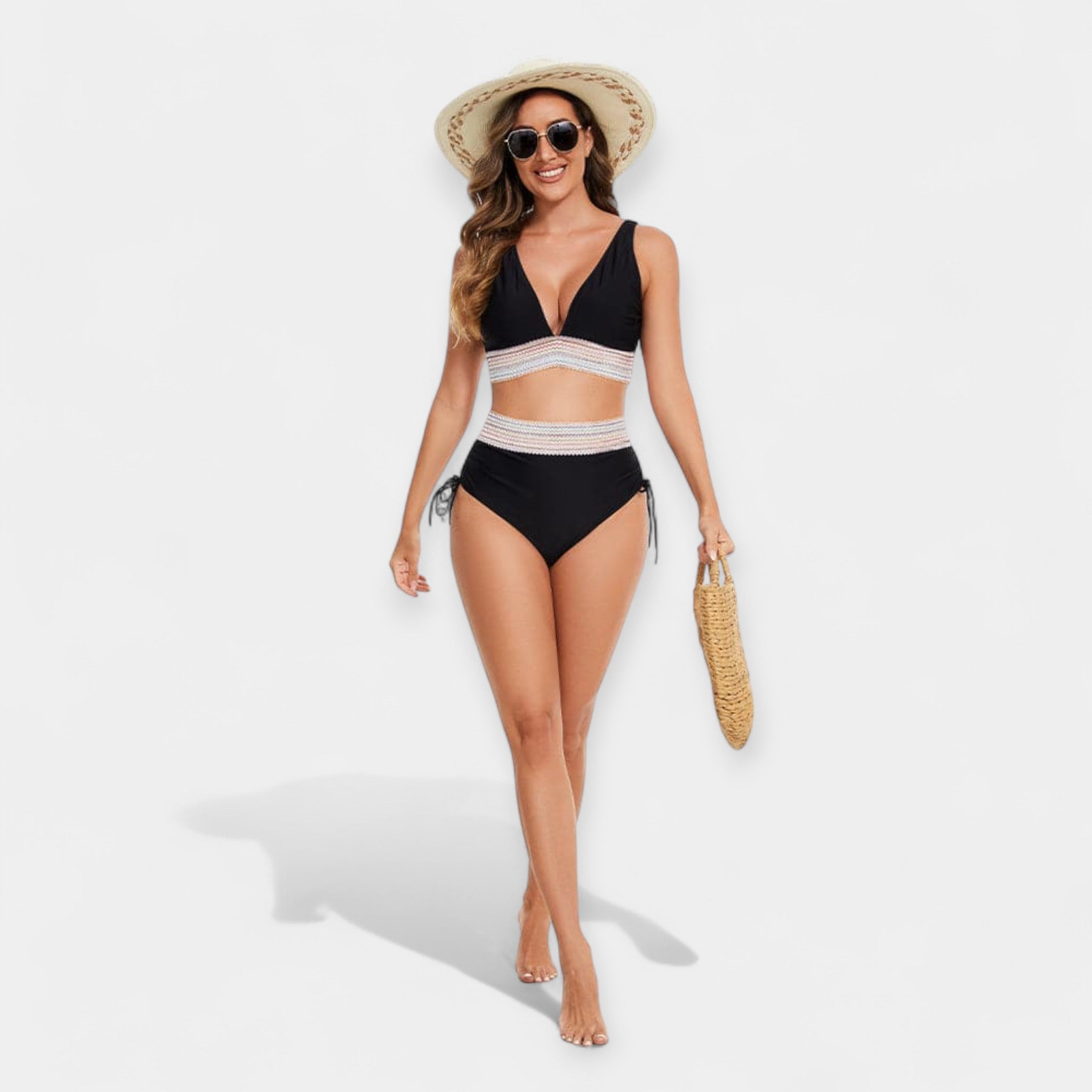 Aukštos Juosmens Bikini su Palaikymu