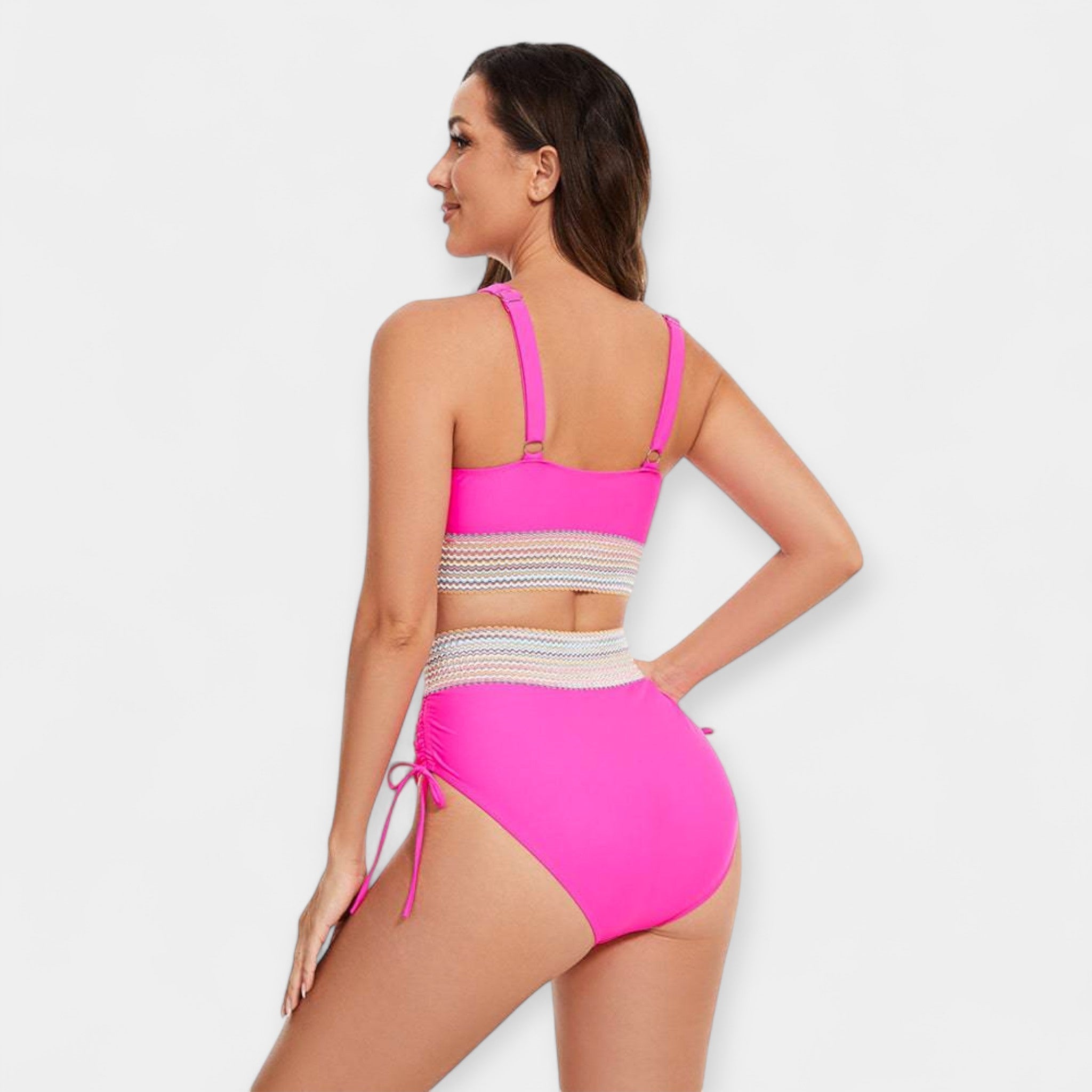 Aukštos Juosmens Bikini su Palaikymu